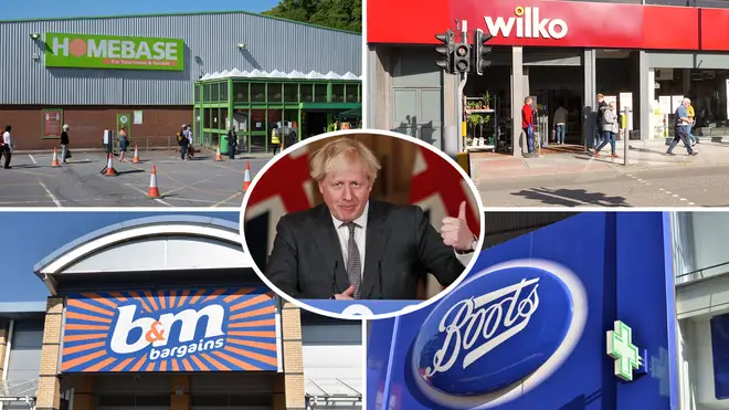 Homebase, B&M, Wilko and Boots are among the essential shops remaining open in lockdown
