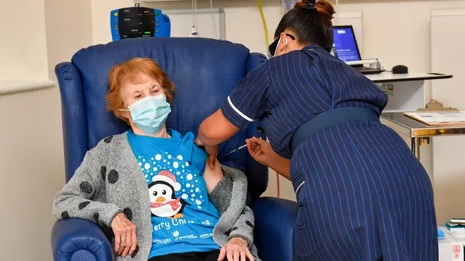 Margaret Keenan, 90, was the first person to receive the jab in the UK