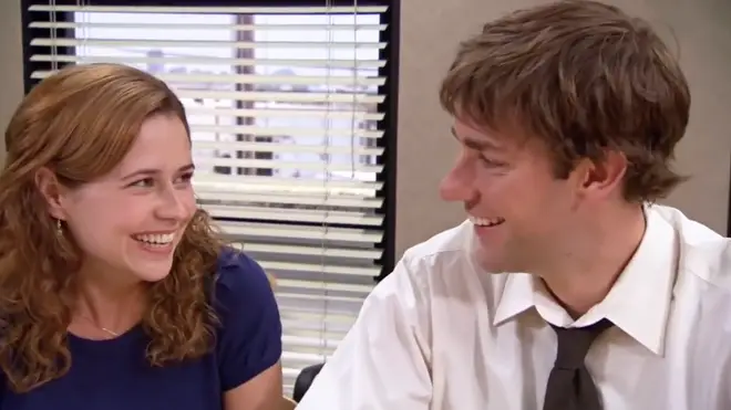 Jim and Pam finally get together at the end of season three of The Office US