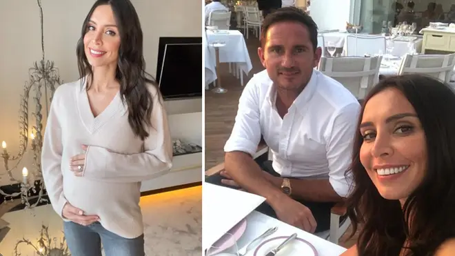 Christine Lampard was glowing as she showed off her baby bump