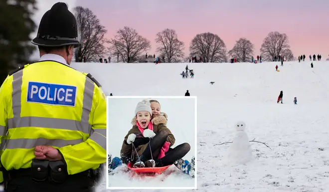 People were reportedly breaking lockdown by travelling out of their local areas to go sledging