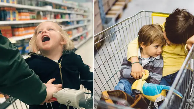 A man has said children shouldn't be allowed to sit in trolleys