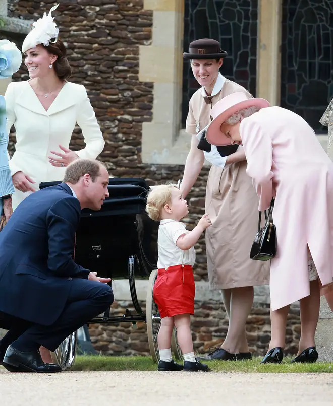 Norlander Maria Barrallo pictured with the Queen, Prince George and the Duke and Duchess of Cambridge at the Christening of Princess Charlotte