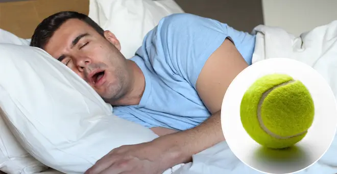 A tennis ball could be the key to helping you stop snoring (stock images)
