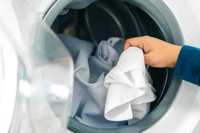 Placing an ice cube in the dryer could ensure your clothes come out crease-free (stock image)