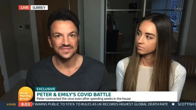 Emily and Pete appeared on GMB yesterday
