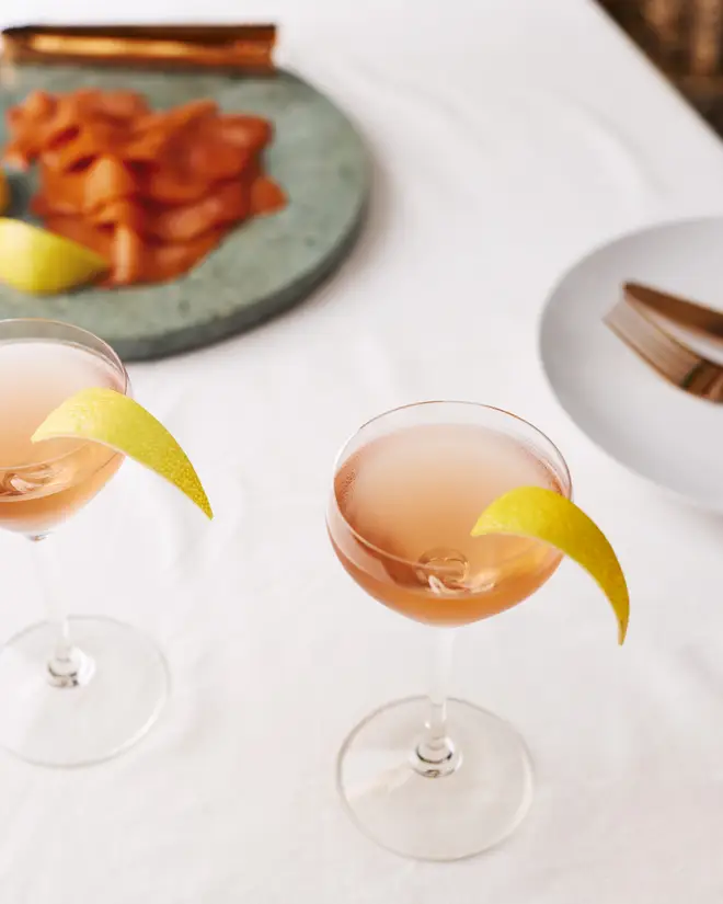 This delicate serve is a floral twist on a negroni