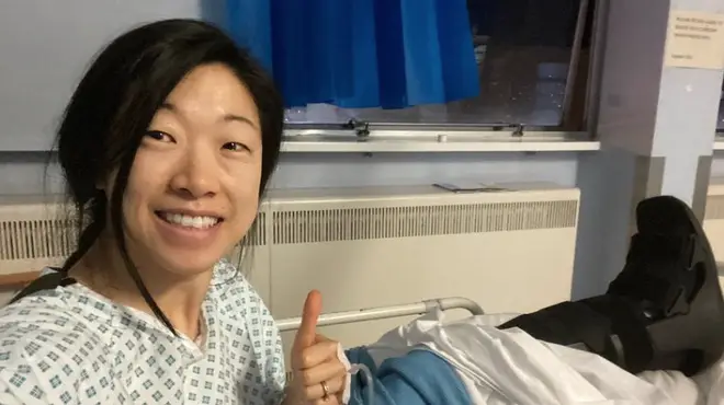 Graham Bell's dancing partner Yebin ended up in hospital last week following an accident on the ice