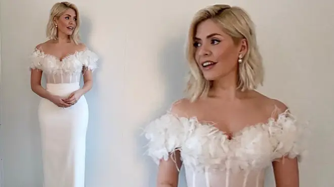Holly Willoughby wore a bridal dress for the second weekend of Dancing On Ice