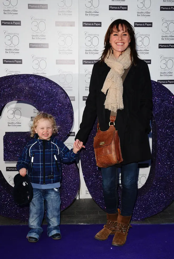 Jill Halfpenny and her son Harvey in 2011
