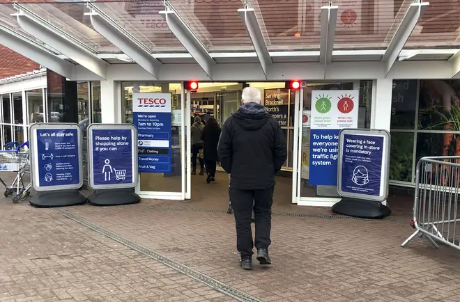 Tesco is urging shoppers to come alone