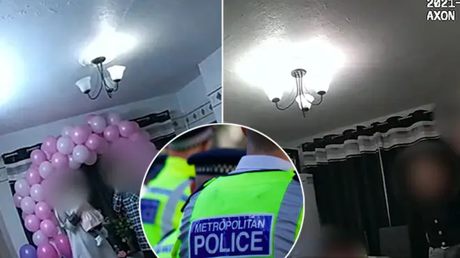 Police caught 20 people at a baby shower in London