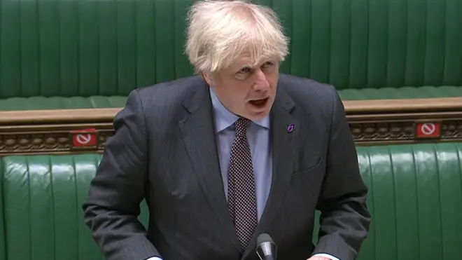 Boris Johnson made an announcement in Parliament