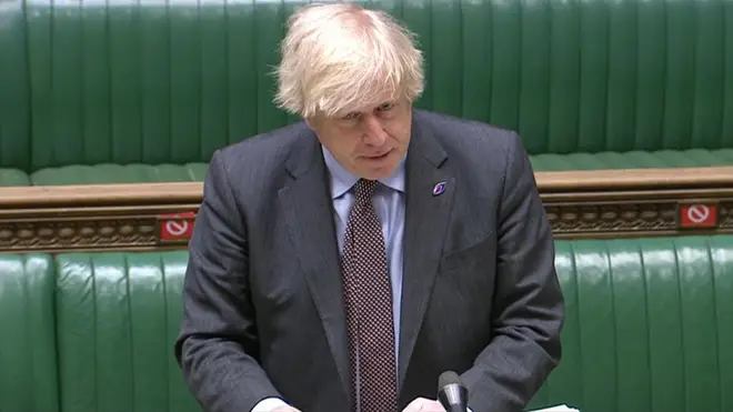 Boris Johnson spoke to the Commons on Wednesday