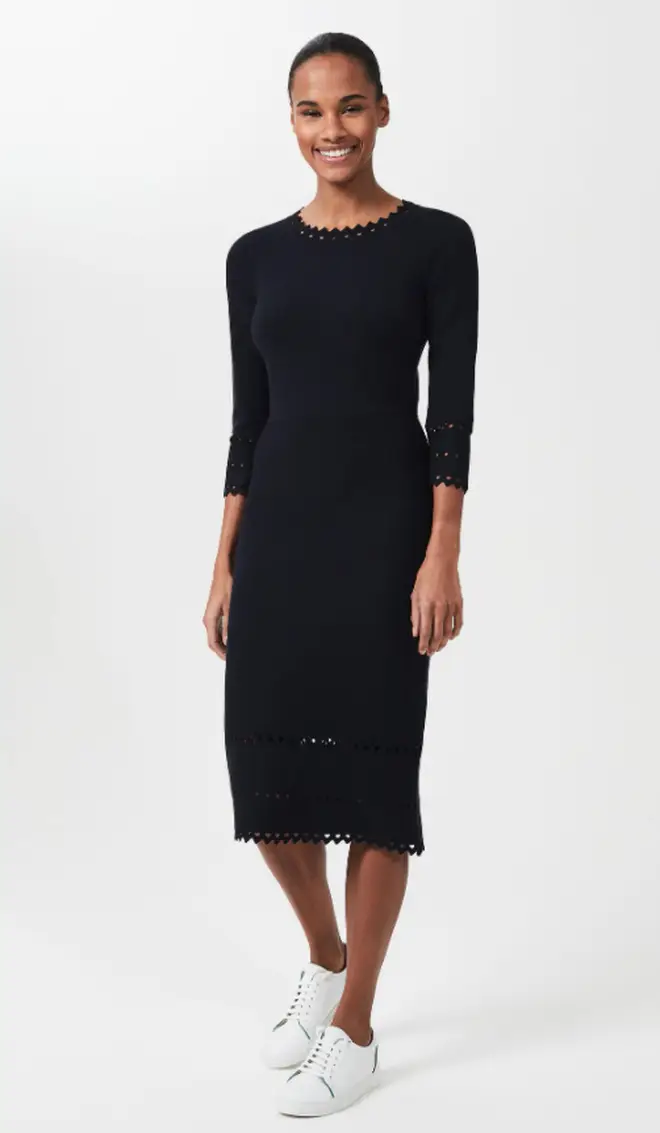 Holly Willoughby's navy dress is from Hobbs London