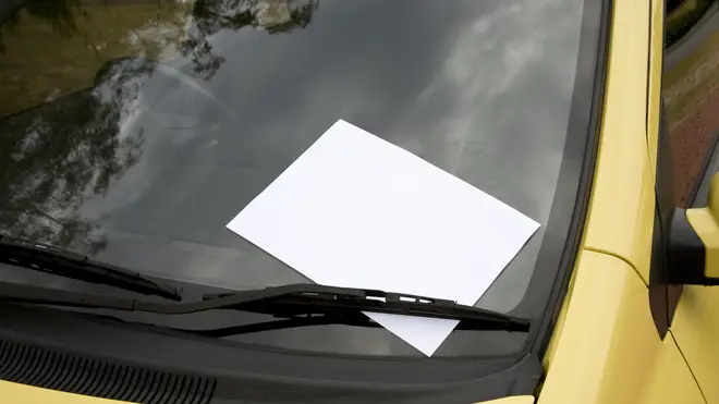 The woman left a note after accidentally crashing into his car (stock image)