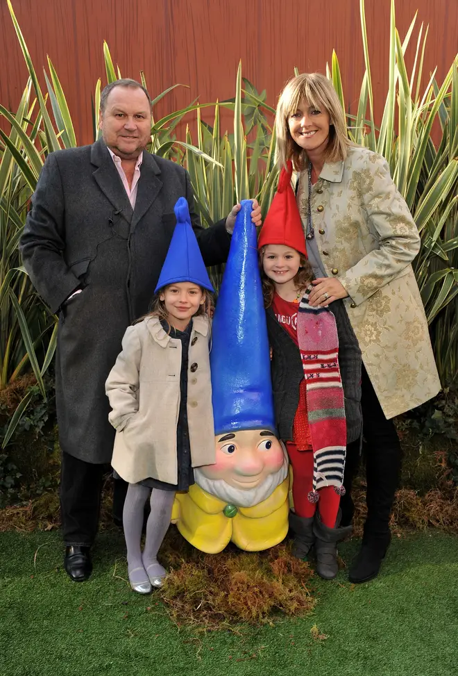Jane, her husband Gary, youngest daughter Grace and a friend pictured at the Gnomeo and Juliet premiere in 2011
