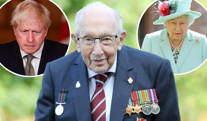The Queen, Boris Johnson and David Beckham lead tributes to Captain Sir Tom Moore