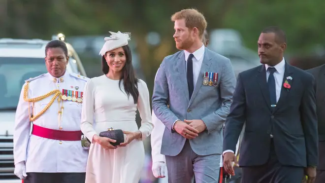 The Duke and Duchess of Sussex arrive in Fiji