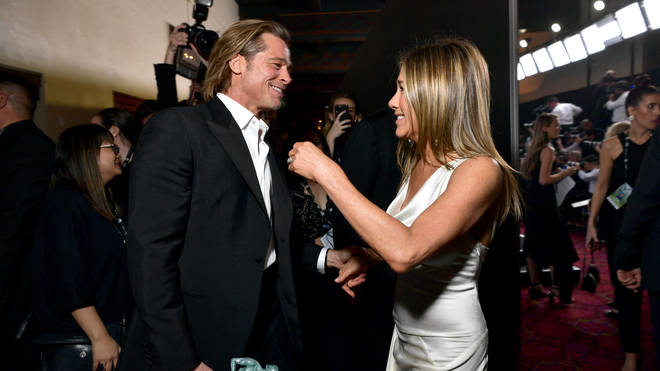 Jennifer Aniston bumped into Brad Pitt at the SAG awards