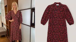 Holly Willoughby is wearing a dress from Ganni