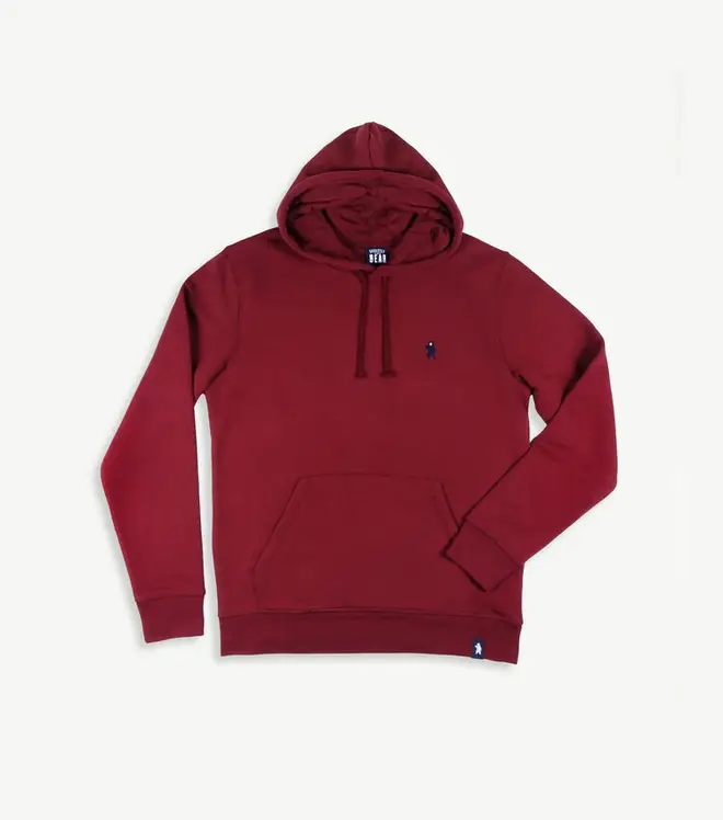 Elm Burgundy Organic Cotton Hoodie from Absolutely Bear