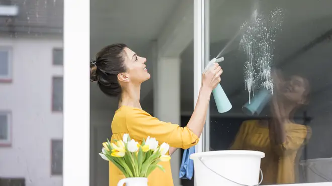 You can make your own window cleaner with vinegar