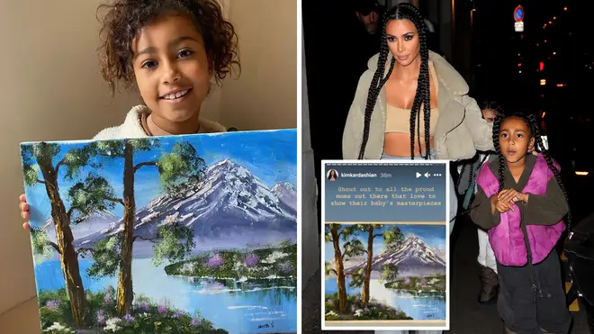 Kim Kardashian hit out at people that didn't believe daughter North West had painted the scenic masterpiece