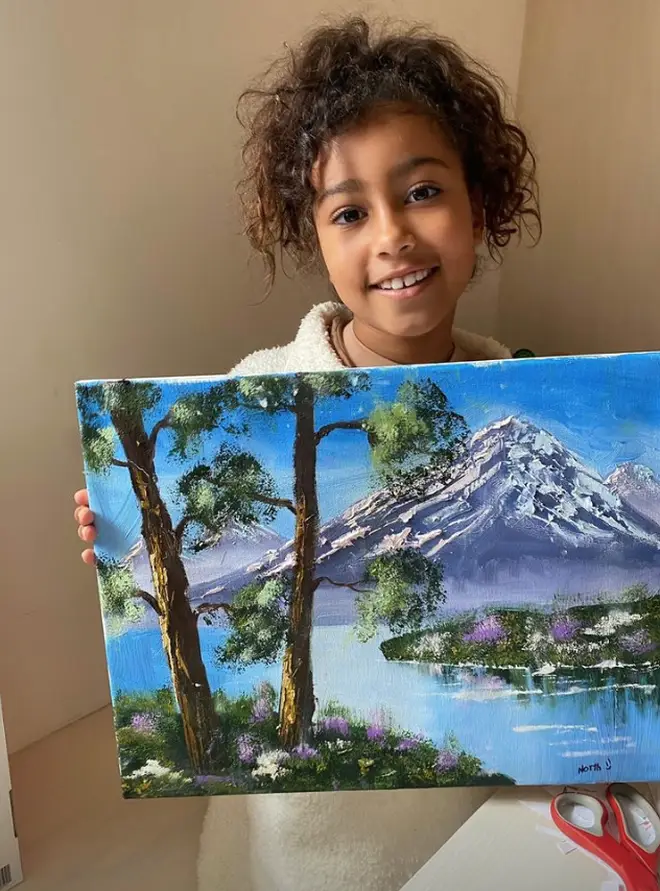 Kim Kardashian explained that daughter North had been going to oil painting classes