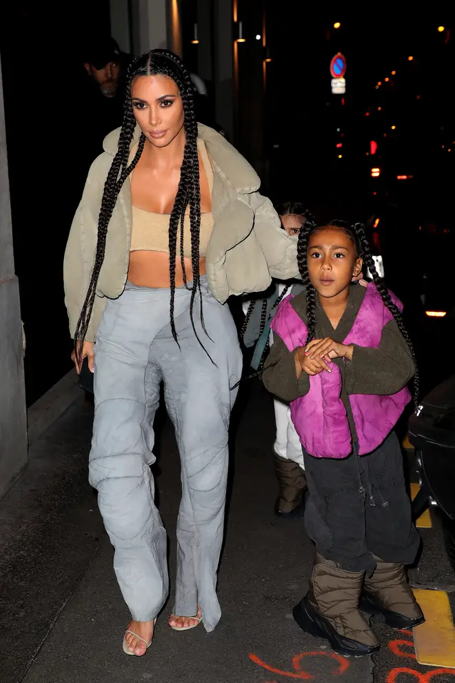 North West, 7, is the first child of Kim Kardashian and Kanye West