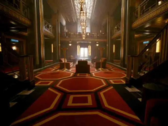 The fictional Hotel Cortez features a similar Art Deco style