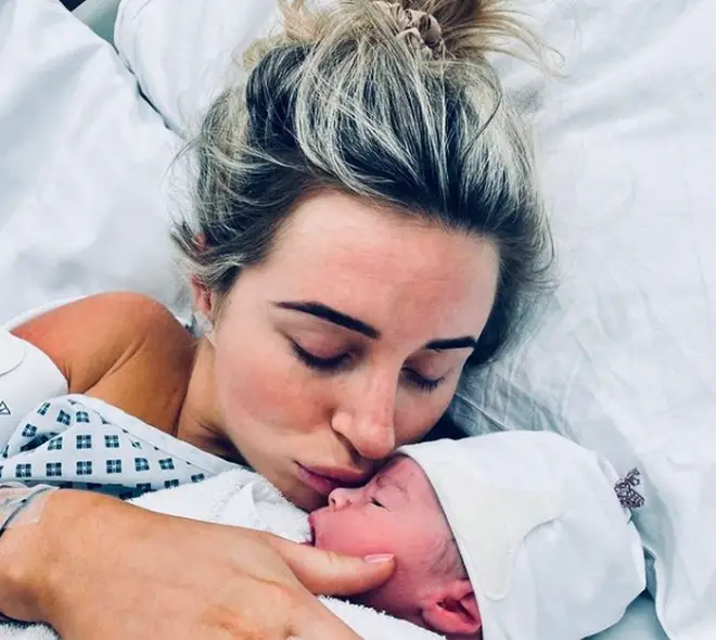 Dani Dyer announced the birth of her son in January