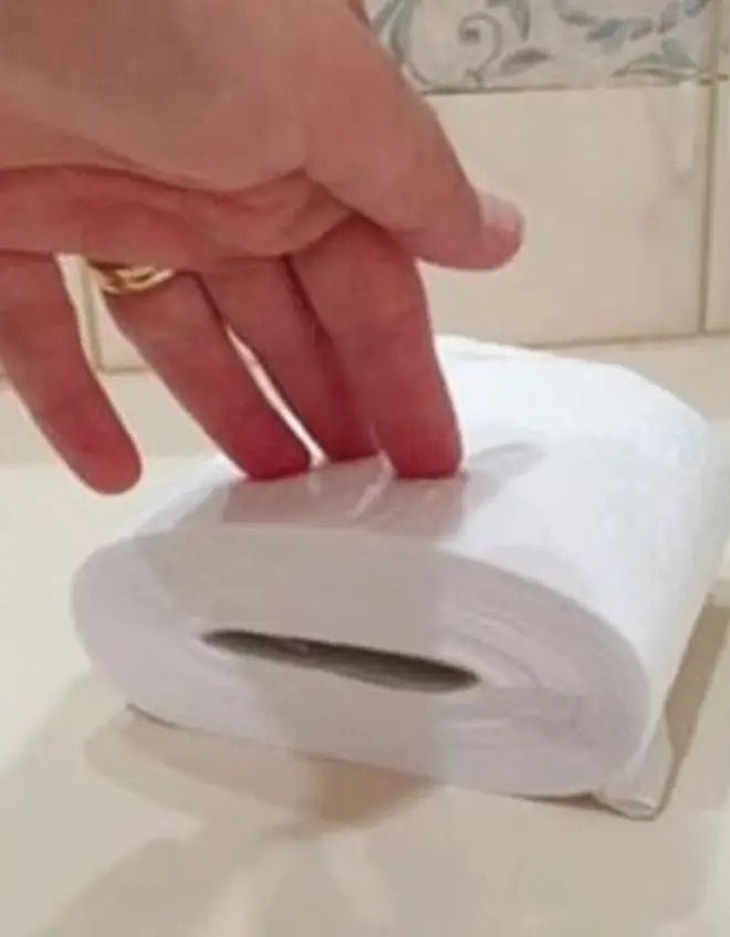 A woman on Facebook revealed she squashes her toilet roll