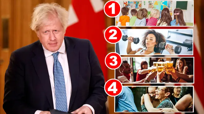 Boris Johnson has announced a four-step plan out of lockdown
