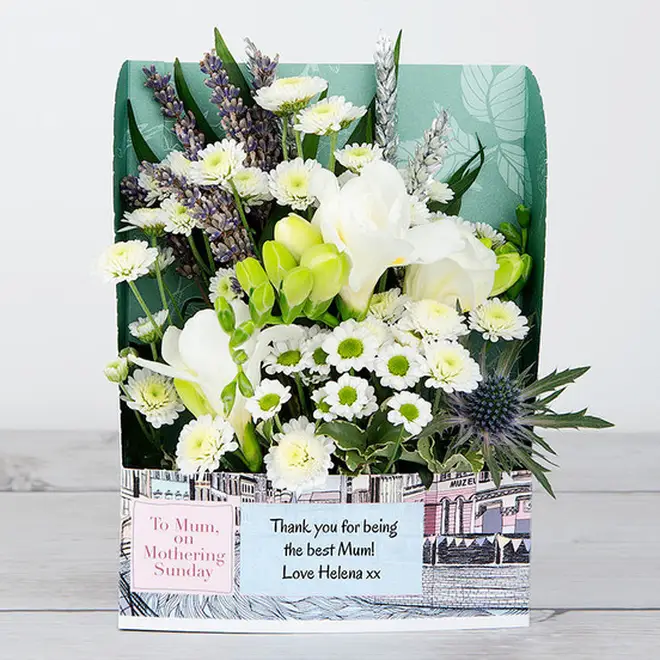 The White Mothering Sunday flowers are £24