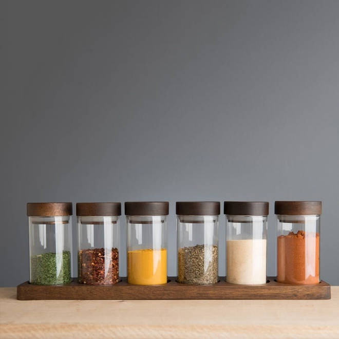 This spice storage set will look amazing in any kitchen