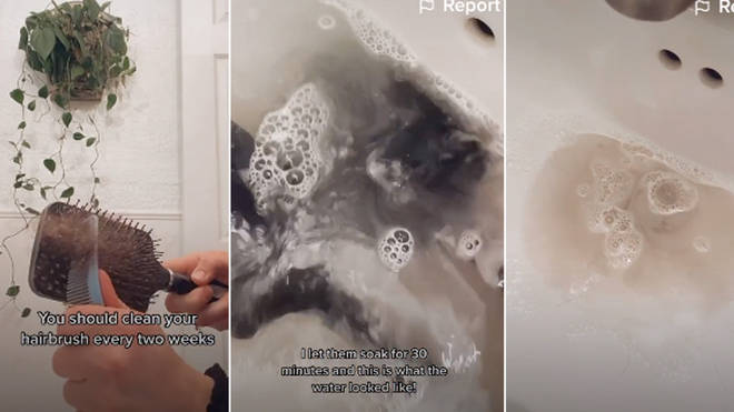 A hairbrush cleaning video has gone viral on TikTok