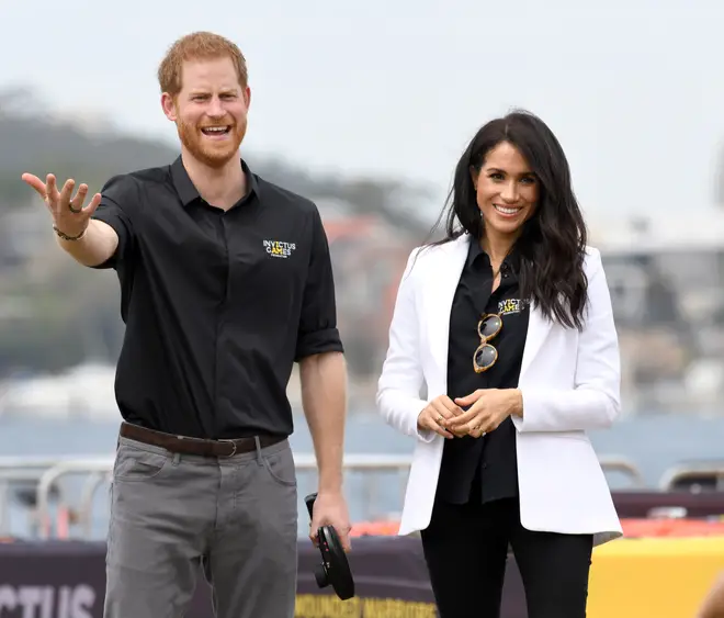 Meghan was pictured wearing the rings at an Invictus Games event