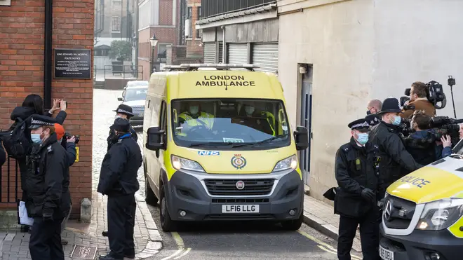 Prince Philip was taken to St Bartholomew’s Hospital in an ambulance