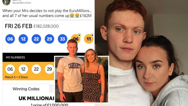 The couple had been playing the winning numbers for five weeks before they appeared in the draw