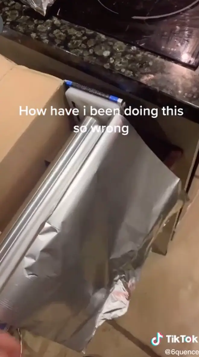 A woman has revealed her tin foil hack