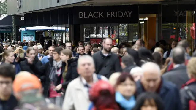 Shoppers fill Oxford Street during Black Friday 2015