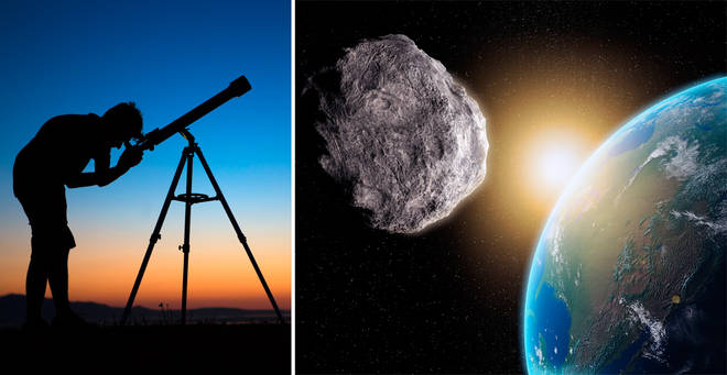 Ο αστεροειδής θα είναι ορατός σε ορισμένα τηλεσκόπια (στοκ φωτογραφίες)
