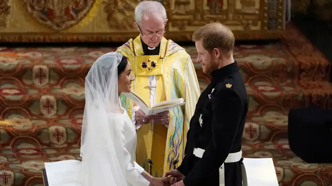 The Archbishop of Canterbury married the couple in secret three days before the royal wedding