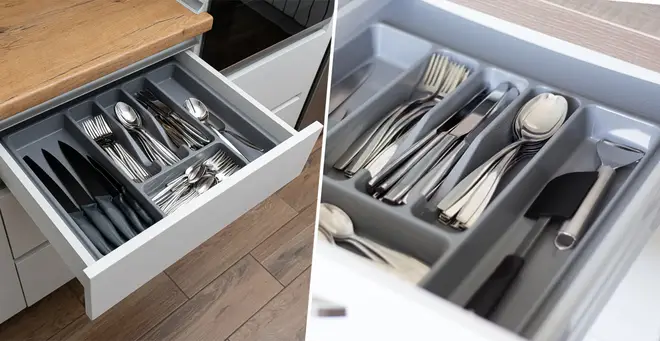 The 'correct' order for cutlery has sparked a debate online... (stock images)