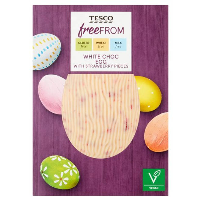 Tesco's range this year includes a white chocolate egg