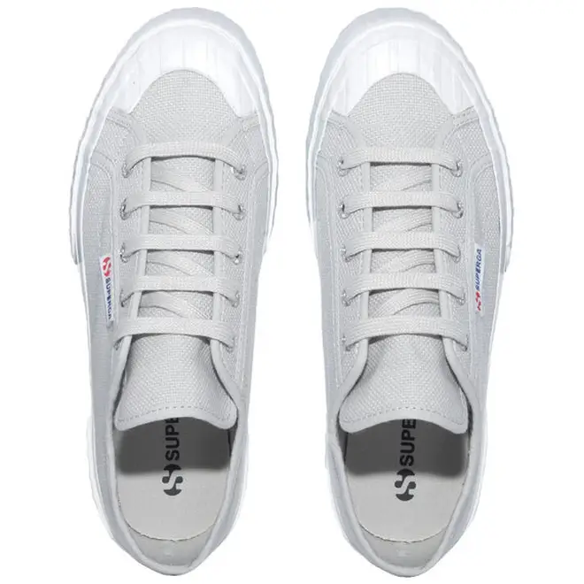 Superga grey ash trainers