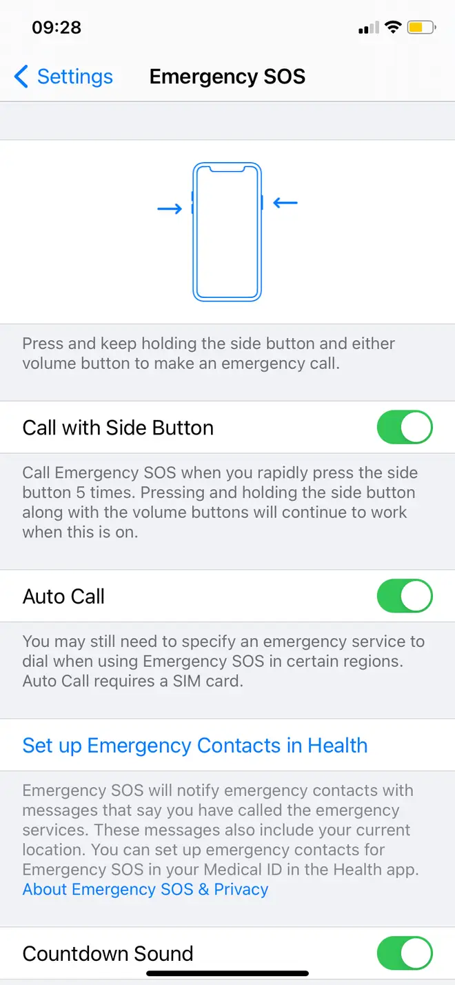 You can set up the function in settings on your iPhone