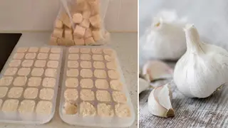 How to prepare garlic quickly...(right: stock image)
