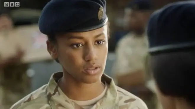 Shalom Brune-Franklin played Private Richards in Our Girl